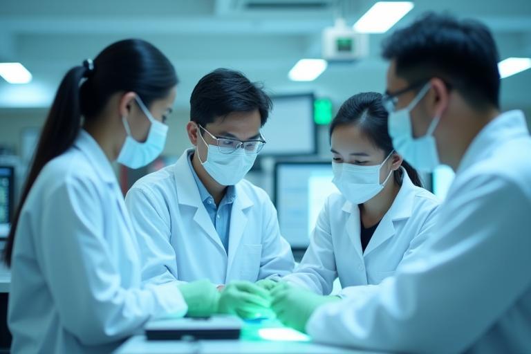 Pasukan penyelidik Sejahtera Vita di makmal